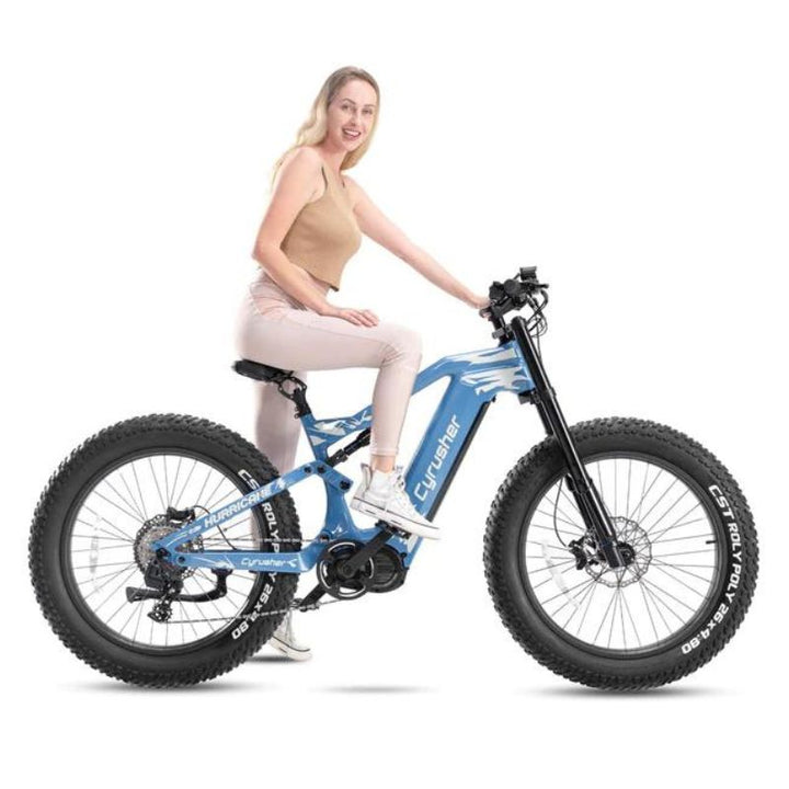 Cyrusher Hurricane 1000W Carbon Fiber Mid - Drive Electric Bike